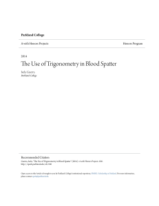 The Use of Trigonometry in Blood Spatter