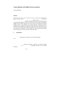 Corpus linguistics and English reference grammars