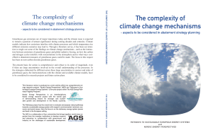 The complexity of climate change mechanisms
