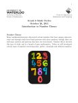 Grade 6 Math Circles October 26, 2011 Introduction to Number Theory