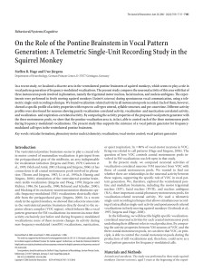 On the Role of the Pontine Brainstem in Vocal Pattern Generation: A