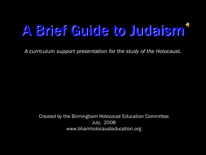 A Brief Guide to Judaism - Birmingham Holocaust Education Center
