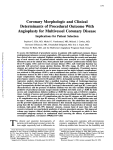 Coronary Morphologic and Clinical Determinants of
