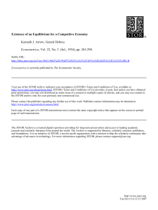 Existence of an Equilibrium for a Competitive Economy