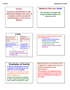 Examples of Inertia