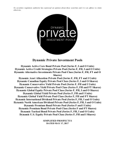 Dynamic Private Investment Pools
