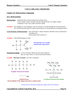 Unit 5: Oragnic Chemistry Notes (answers)