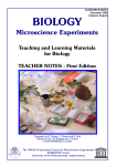 Biology microscience experiments: teaching and