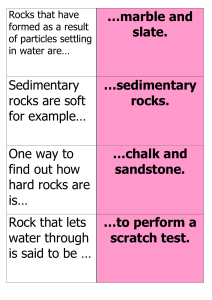 Rocks and Soils Loop Cards