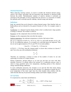 Chemical Reactions Definitions Air Fuel Ratio