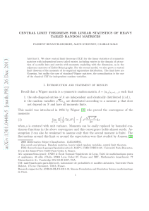 Central limit theorems for linear statistics of heavy tailed random