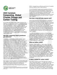USCC factsheet: Composting, Global Climate Change and Carbon