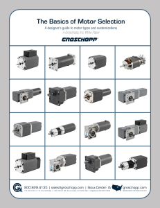 The Basics of Motor Selection