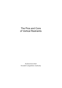 The Pros and Cons of Vertical Restraints