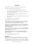 Morphology Morphemes