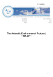 The Antarctic Environmental Protocol 1991 - 2011