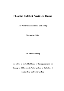 Changing Buddhist Practice in Burma