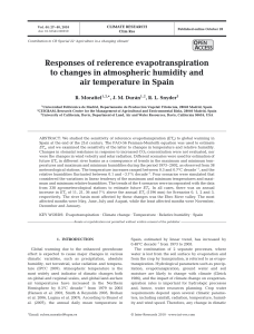 Responses of reference evapotranspiration to changes in