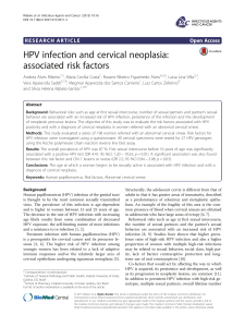 HPV infection and cervical neoplasia: associated risk factors