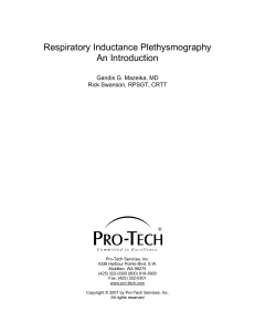 Respiratory Inductance Plethysmography An Introduction
