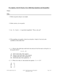 Pre-Algebra, Unit 03 Practice Test: Multi-Step Equations and