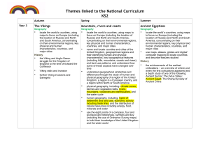 KS2 Themes linked to the National Curriculum