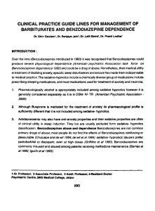 clinical practice guide lines for management of barbiturates