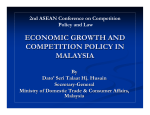 ECONOMIC GROWTH AND COMPETITION POLICY IN MALAYSIA