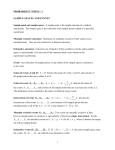 PROBABILITY NOTES - 1 SAMPLE SPACES AND EVENTS