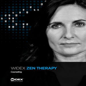 WIdEx ZEN THERAPy - Widex digital hearing aids