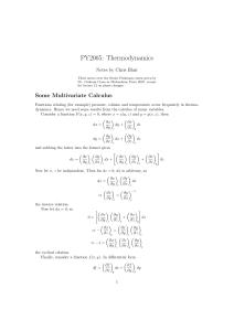 Thermodynamics - TCD Maths home