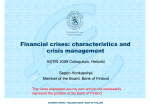 Financial crises: characteristics and crisis management