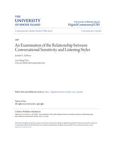 An Examination of the Relationship between Conversational