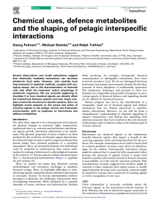 Chemical cues, defence metabolites and the shaping of pelagic