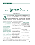 The Quotable Five C`s