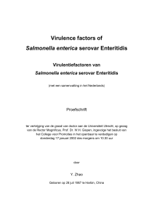 Virulence factors of Salmonella enterica serovar Enteritidis