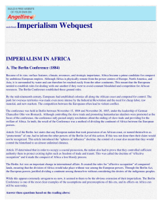 Imperialism Webquest Data