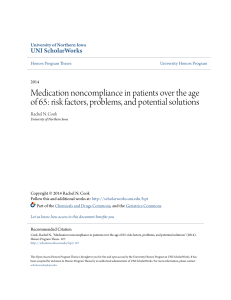 Medication noncompliance in patients over the age of 65: risk factors