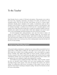 To the Teacher - The University of Michigan Press