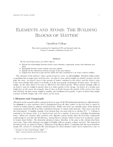 Elements and Atoms: The Building Blocks of Matter