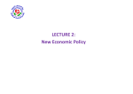 LECTURE 2: New Economic Policy