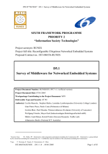D5.1 Survey of Middleware for Networked Embedded