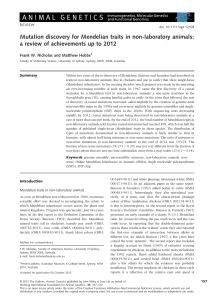 Mutation discovery for Mendelian traits in nonlaboratory animals: a