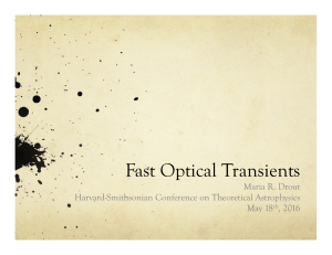 Fast Optical Transients - Harvard-Smithsonian Center for Astrophysics