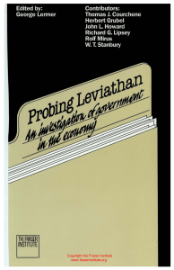 Probing Leviathan: An Investigation of Government in the Economy
