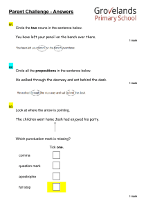 Parent Challenge ANSWERS - Grovelands Primary School
