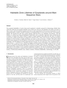 Habitable Zone Lifetimes of Exoplanets around Main Sequence Stars