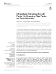 Intracellular fibroblast growth factor 14: emerging risk factor for brain
