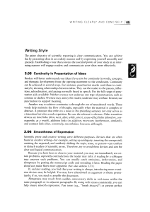 Writing Style 3.05 Continuity in Presentation of Ideas