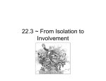 22.3 ~ From Isolation to Involvement